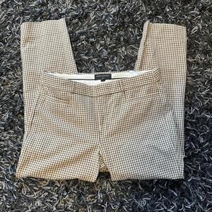 Banana Republic Sloan pants slim fit mid rise ankle stretch checkered